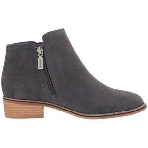 Blonde Liam Waterproof Dark‎ Grey Suede Double Zip Moto Booties Sz 8.5